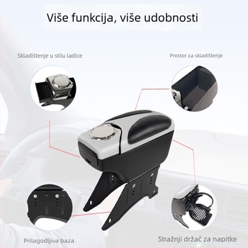 AC-464 Univerzalna kutija za naslon automobila, plastika, 1100 g, velika kapaciteta skladištenja, obrada po narudžbi