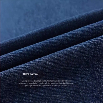 Traperice s labavim krojem, široke ravne nogavice, izpran denim, 100% pamuk, zatvarač