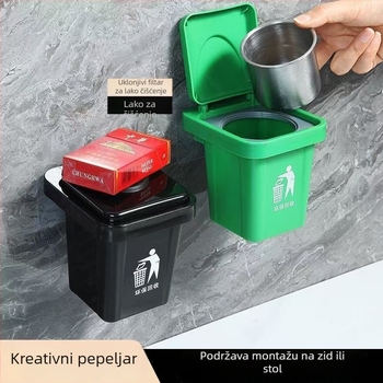 Zidni pepeljara s poklopcem za auto, kuću i WC
