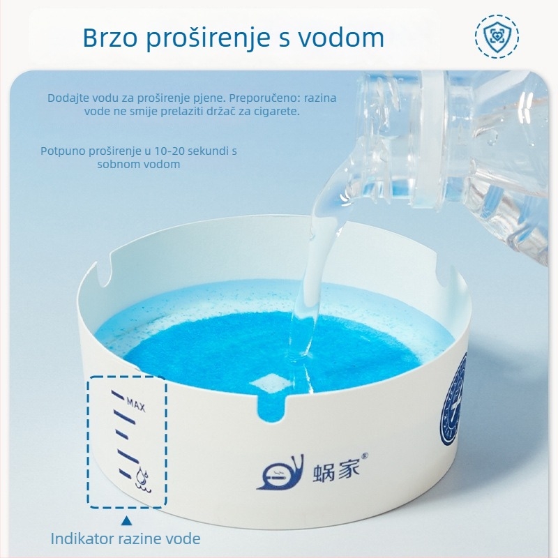Jednokratna papirnata pepeljara – Wojia premium model; materijal papir; pogodna za dom, ured, hotel i kafić; prilagodba dostupna