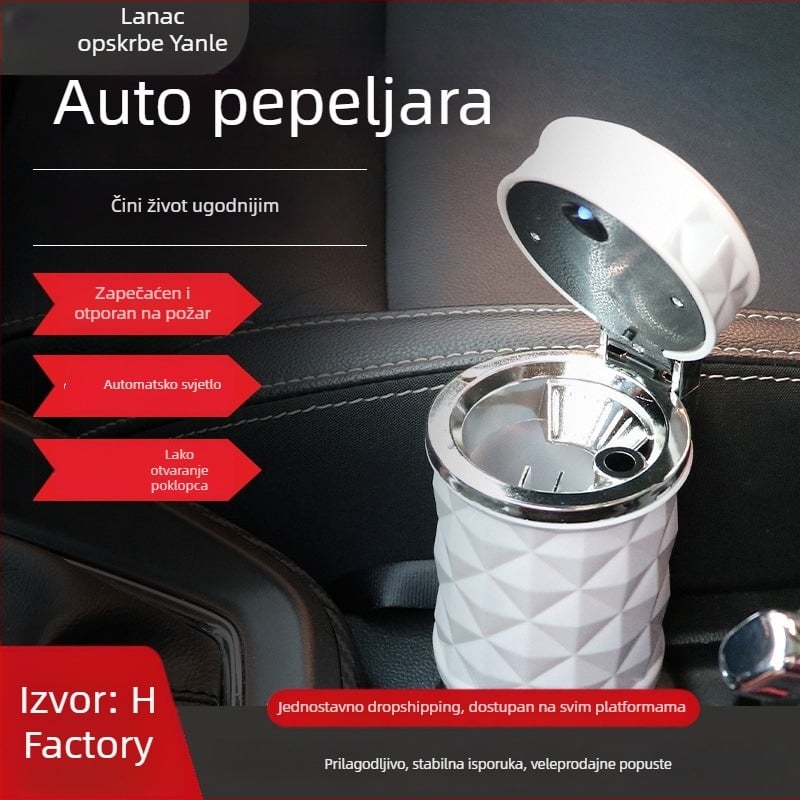 Popolnjak za automobil, ABS materijal, 100 g, lijevanje, Diamond Ashtray