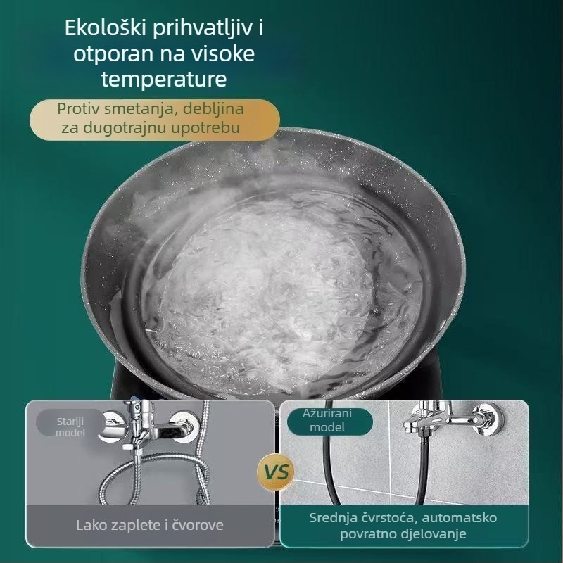 Tuš cijev PVC - otpornost na visoke temperature, moderan minimalistički stil, marka Jomnw