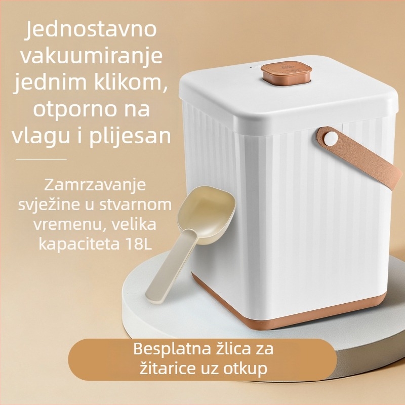 Tuosi 18L ABS plastični vakuumski spremnik za čuvanje hrane za mačke i pse – otporan na vlagu, zatvoren, velikog kapaciteta