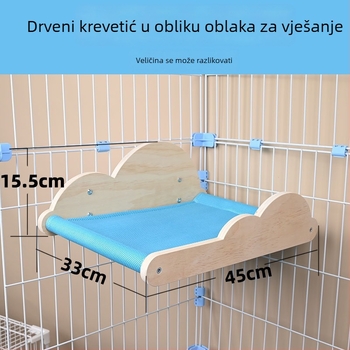 adypet drveno gnijezdo za mačke – viseći krevet na zid, prozračan, pogodan za male i srednje mačke