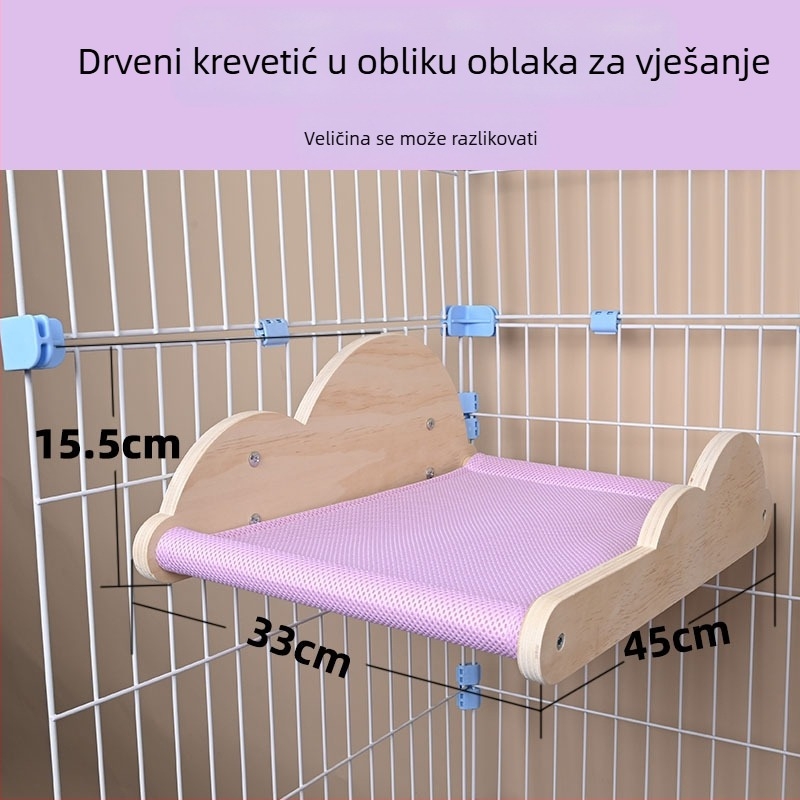 adypet drveno gnijezdo za mačke – viseći krevet na zid, prozračan, pogodan za male i srednje mačke