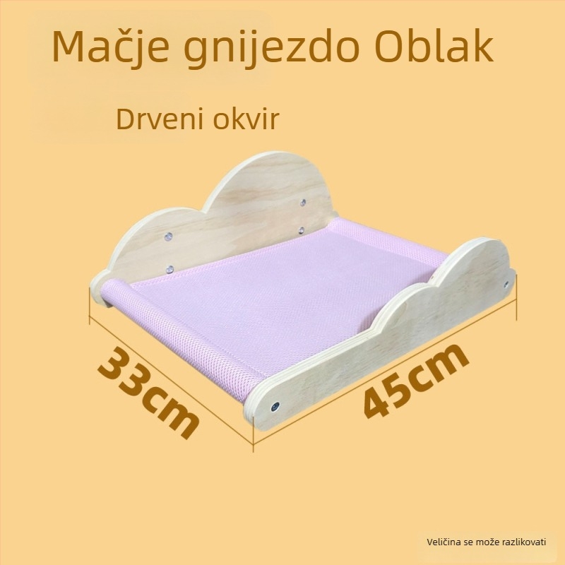 adypet drveno gnijezdo za mačke – viseći krevet na zid, prozračan, pogodan za male i srednje mačke