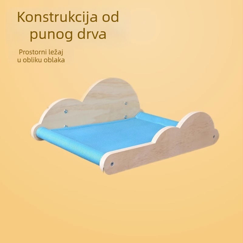 adypet drveno gnijezdo za mačke – viseći krevet na zid, prozračan, pogodan za male i srednje mačke