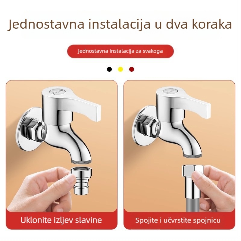 Caixuan produživač slavine, od nehrđajućeg čelika i silikona, moderno jednostavan stil, za kuhinju i kupaonicu
