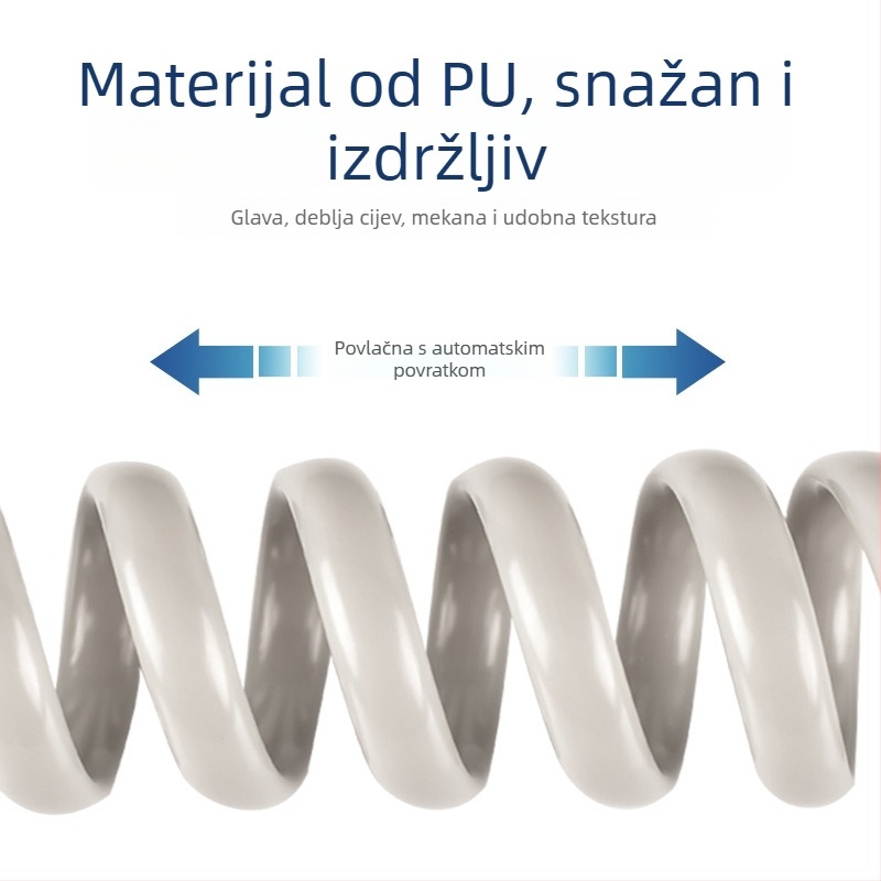 Tuš glava s pištolom za bidet i vodovodnim priključkom | Materijal PU, Nazivni tlak 0,8 MPa, Radna temperatura 100°C, Navojni spoj, Model 4-točaka