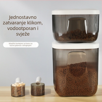 Lusmo spremnik za hranu za mačke i pse, PET, zatvoren, otporan na vlagu