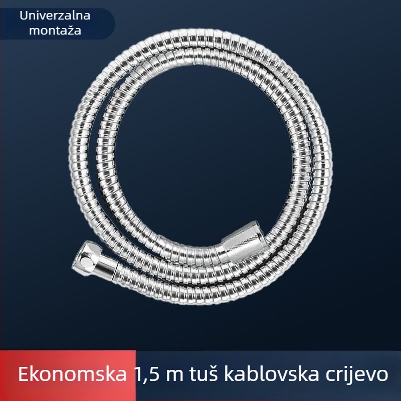 Set tuš glave s povećanim tlakom i fleksibilnim crijevom, dijelom bakrenog materijala, CUPC certifikat, Whale craftsman marka, model 1, Novi kineski stil