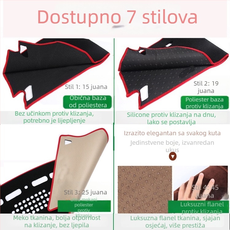 Mat zaštite od odsjaja instrumentne ploče za 24 modela Great Wall komercijalnih vozila — sve sezone, materijal poliester protivklizni flanel/brušena koža, mogućnost prilagođavanja, podrijetlo Shandong, marka Windmill Rain Horse