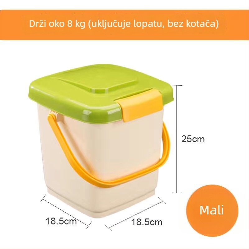 Zatvoreni spremnik za hranu kućnih ljubimaca, veliki kapacitet, plastični spremnik za pohranu hrane, otporan na vlagu i štetne insekte