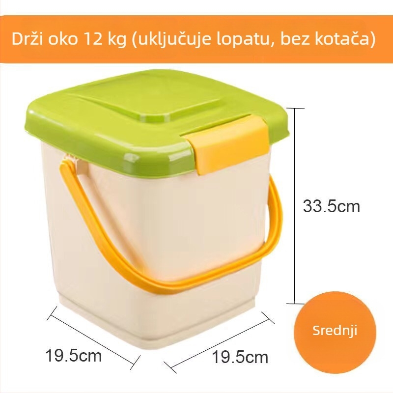 Zatvoreni spremnik za hranu kućnih ljubimaca, veliki kapacitet, plastični spremnik za pohranu hrane, otporan na vlagu i štetne insekte