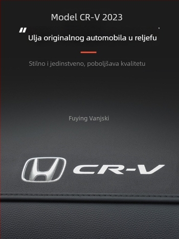 Podloga za ploču za Honda CR-V, koža od mikrovlakana, uzorak s logom marke