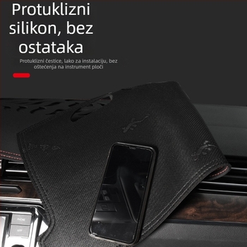 Mat za ploču instrumenta Toyota Camry (06-11), središnja konzola, zaštita od sunca, mikrofiber koža, uzorak s logom marke