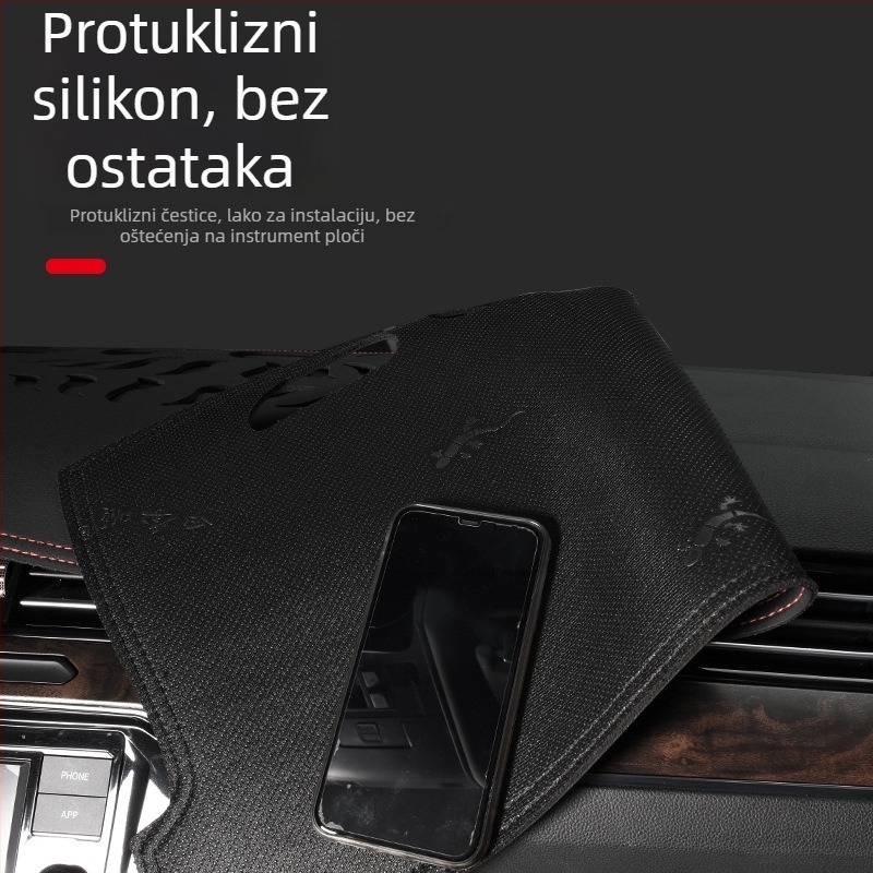 Mat za ploču instrumenta Toyota Camry (06-11), središnja konzola, zaštita od sunca, mikrofiber koža, uzorak s logom marke