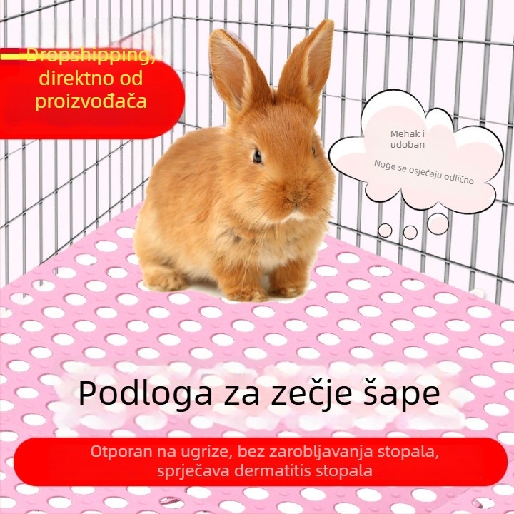 Podloga za kavez za kuniće – plastična, modularna, može se spojiti, pogodna za kaveze i gnijezda kućnih ljubimaca