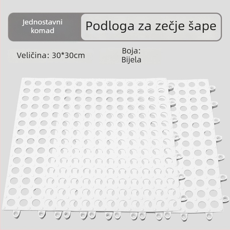 Podloga za kavez za kuniće – plastična, modularna, može se spojiti, pogodna za kaveze i gnijezda kućnih ljubimaca