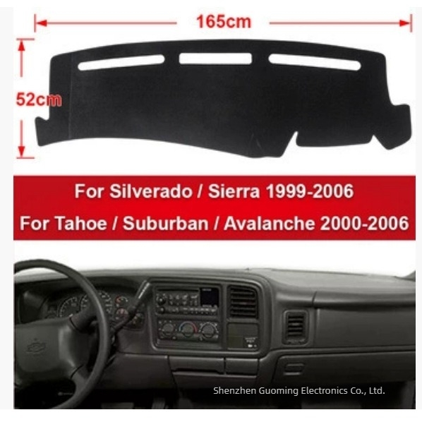 Kožna podloga za ploču automobila s anti-refleksijom, kompatibilna sa Silverado Sierra Tahoe, s logom marke — Yiluda privatni brend