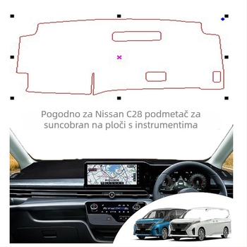 Nissan C28 zaštitna podloga za ploču instrumenata i zaštitna podloga za središnju konzolu