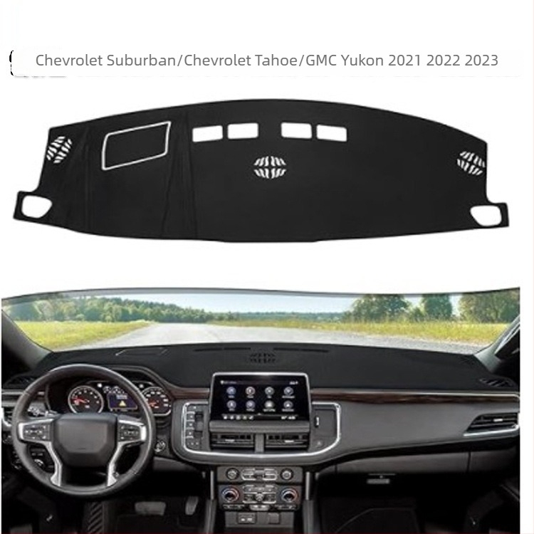 Zaštitna podloga za ploču instrumenata za modele 2021 Chevrolet Suburban, Tahoe i GMC Yukon — poliester flanel velur; tip: četiri godišnja doba univerzalni; stil: poseban automobil; porijeklo: Zibo, Shandong; marka: Windmill Rain Horse