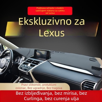 Mat za ploču instrumenata za Lexus ES300H/NX200/CT/RX — tiskano logo, spremno za privatnu marku, kompatibilno s navedenim modelima