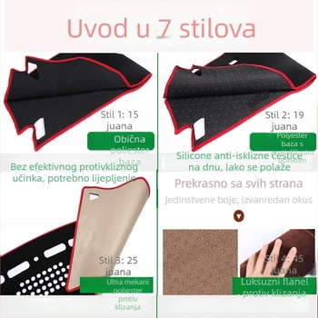 Zaštitna podloška za ploču i središnju konzolu Toyota Aqua 2. generacije — univerzalno za sve sezone, materijal poliester flanelna koža zamš, bez loga, Windmill Rain Horse
