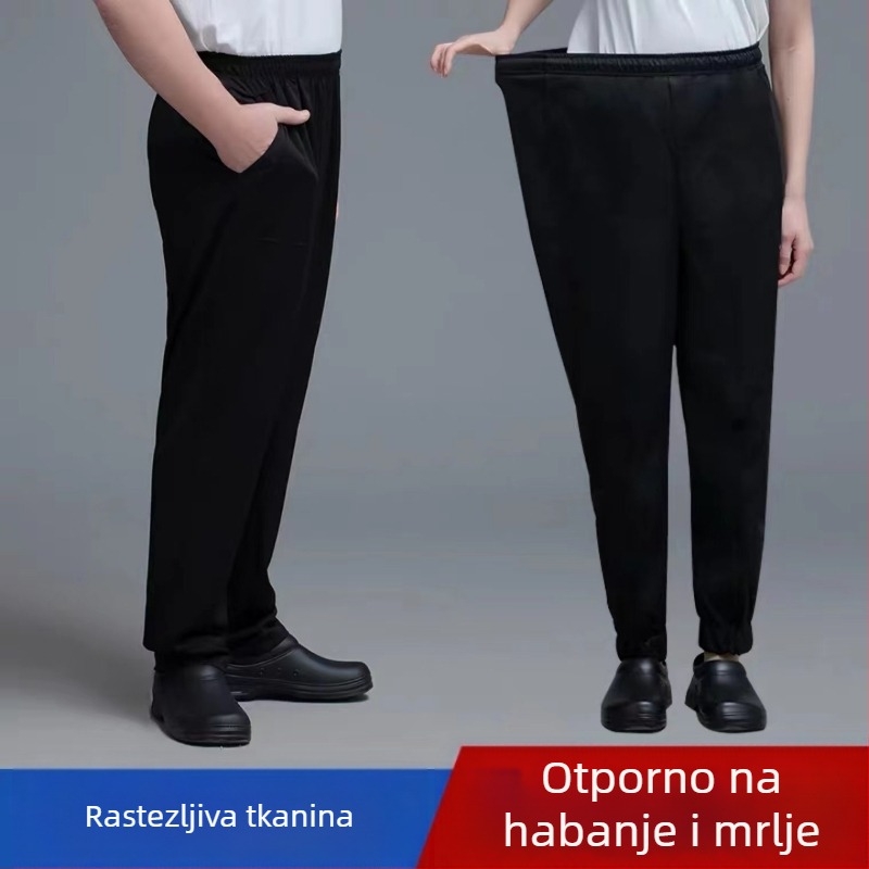 Kuharske hlače – labav kroj, pamuk, za kuhinju