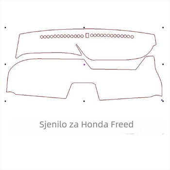 Podložak za ploču instrumenta Honda Freed GB3/BG5/GT – poliester protivklizni pliš kožni materijal, sve sezone, Windmill Rain Horse, prilagodljiv