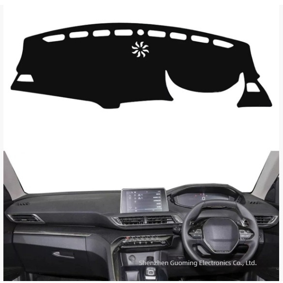 Anti-refleksivna podloga za ploču nadzora za Peugeot 3008/5008/4008, za lijevu i desnu vožnju; materijal: poliester-silikon; sve sezone; otisak logotipa i prilagodba