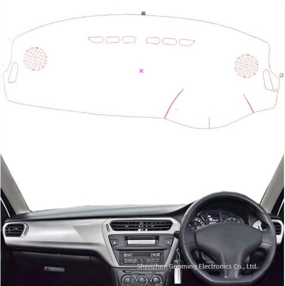 Navlaka za ploču automobila Citroën C3-XR i C3 (2013–2018) — poliester protivklizna flanel-koža površina; ispis logotipa; prilagodljiva; pogodna za sve sezone