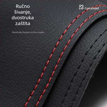 Kožni mat za središnju konzolu, zaštita od sunca i toplinske izolacije, Luochi brand, kožni dizajn s dvostrukom linijom, pogodan za sve sezone