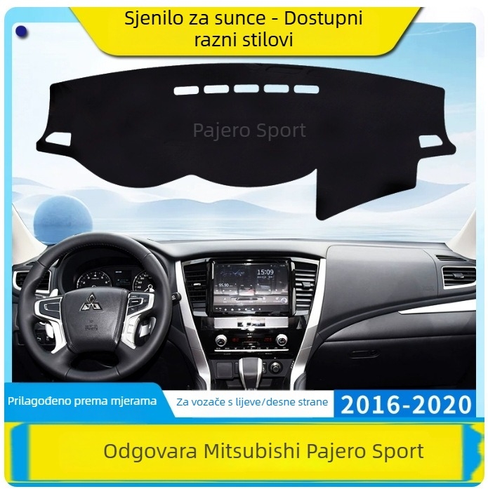 Podložak za ploču Mitsubishi Pajero Sport V93/V97/V73 – Materijal: PVC; Kompatibilnost: V93/V97/V73; Bez prilagodbe