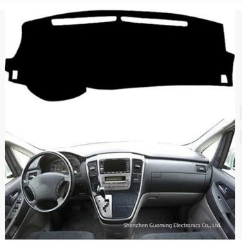 Podlogica za tabličicu – dashboard mat Toyota Alphard/Vellfire 02-07 – Sve sezone, Protuklizna, Materijal: poliester-silikon, Lijevi i desni set, Ispis logotipa Emperor Shang