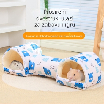 Poliestersko gnijezdo za hrčka – za unutarnju upotrebu, pravokutnog oblika, zadržava toplinu, težina 150 g.
