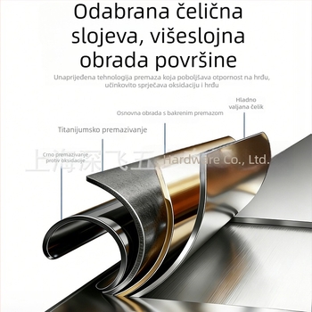 Zaslon za ormarić s hidrauličkim amortizerom, dvostupanjski mehanizam, niklani visokougljični čelik, debljina 1 mm, elektrogalvanski završni premaz, skriveni donji nosač