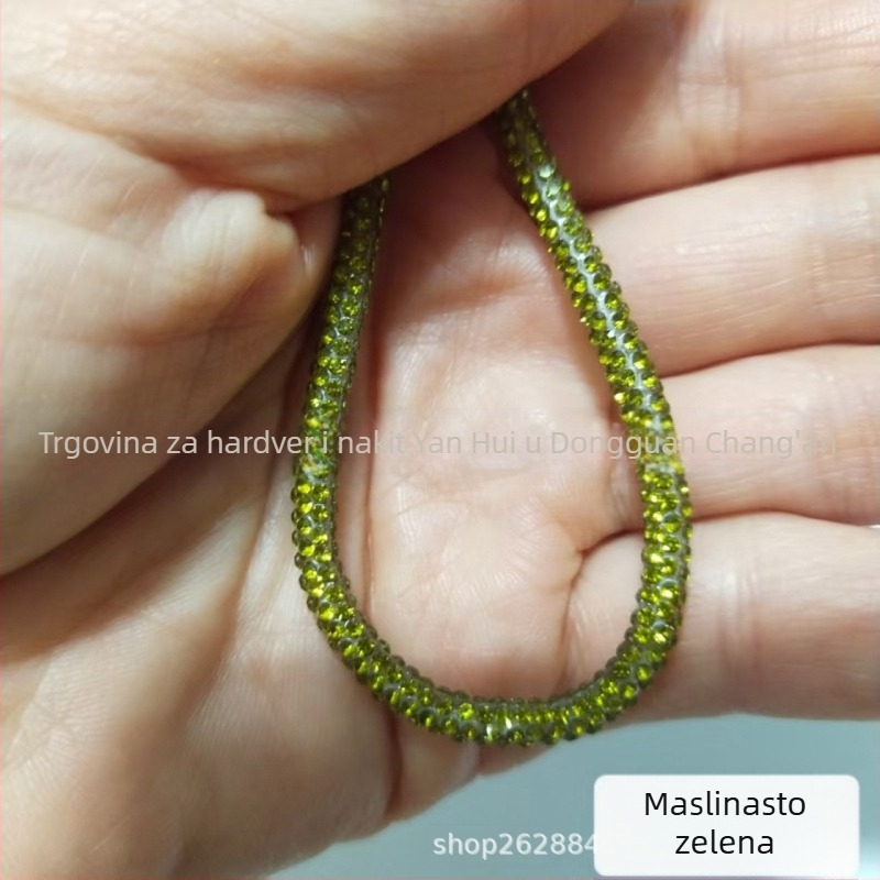 Kristalni vezice za cipele – dodatak za obuće i odjeću, model 000999, različite duljine, kompatibilno sa sportskim, kožnim i čizmama; stil Fresh, svakodnevno opuštanje