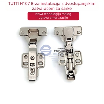 Namještaj šarka za vrata garderobe i ormara - brzo otpuštanje, dvostupan hidro-damping, mali kut bufer