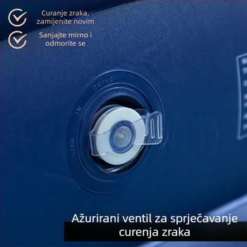 Napuhani ležaj za kampiranje s plišastom površinom i nosivošću do 300 kg