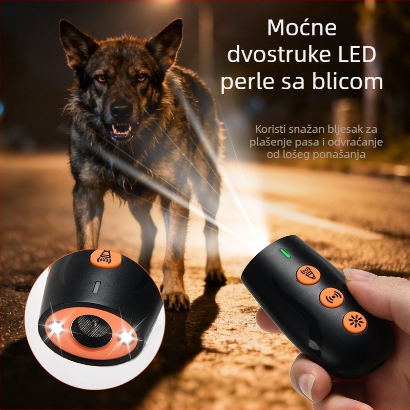 Ultrazvučni sprečivač lajanja psa, prijenosno ručno uređaj za dresuru, plastika, marka Pabi, univerzalno kompatibilan