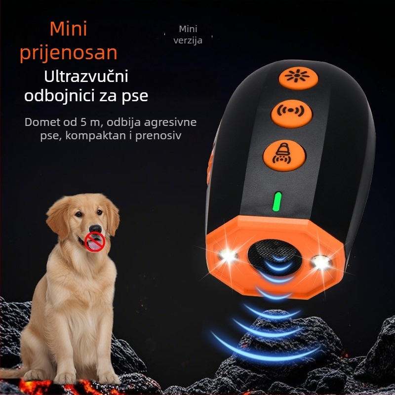 Ultrazvučni sprečivač lajanja psa, prijenosno ručno uređaj za dresuru, plastika, marka Pabi, univerzalno kompatibilan