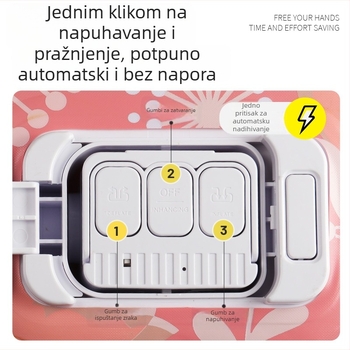 Anbelstyle Automatska nafukljiva vanjska jednosedna sklopiva kauč s električnom pumpom, PVC+flocking, nosivost 150 kg