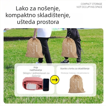 Anbelstyle Automatska nafukljiva vanjska jednosedna sklopiva kauč s električnom pumpom, PVC+flocking, nosivost 150 kg