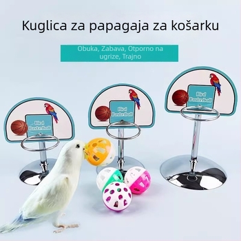 Igračka za trening papiga s metalnim košarkaškim okvirom, marka Yixiang, pogodna za papige