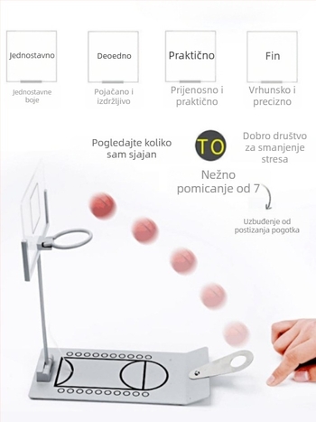 Stolna ploča za košarku – čelično tijelo, marka Runwei, model GB082-5, težina 0,6 kg, dimenzije pakiranja 205×95 mm