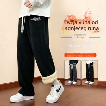 Muške fleksi hlače od poliestera za sportsko-udoban stil, ravni kroj, srednje visine struka, šnira za zatvaranje, 94% poliestera 6% spandex