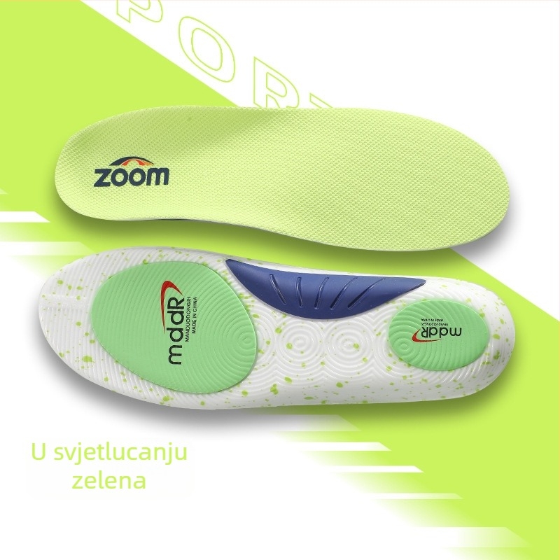 Stelka za sportsku obuću s potporom luka, PU jastuk za apsorpciju šokova, TPU nosivi okvir, prozračna i protiv znojenja, potpuno uložak, unisex