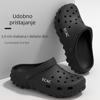 Sandale s zatvorenim prstom, Unisex, EVA gornji dio i đon, protuklizne, debljina đona 2–3 cm, Baotou stil