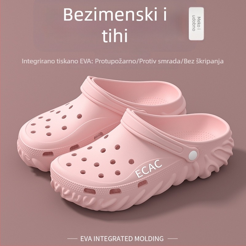 Sandale s zatvorenim prstom, Unisex, EVA gornji dio i đon, protuklizne, debljina đona 2–3 cm, Baotou stil